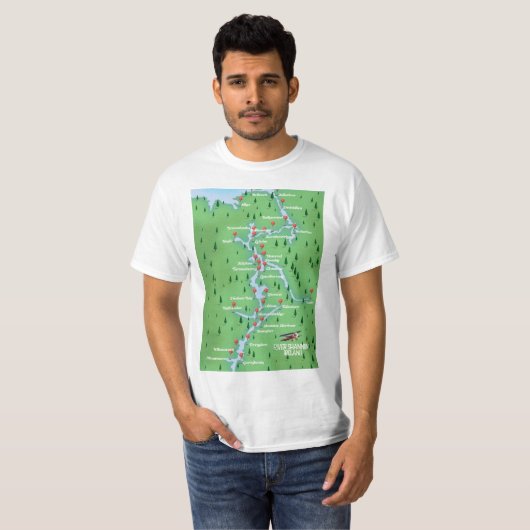 Shannon Ireland Map T-shirt (Voorkant volledig)