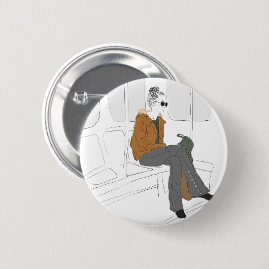 Shannon Jahrling-knop Ronde Button 5,7 Cm (Voorkant /achterkant)