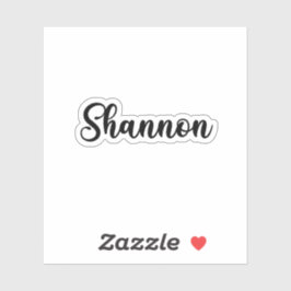 Shannon Naam - Handgeschreven kalligrafie Sticker