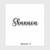 Shannon Naam - Handgeschreven kalligrafie Sticker (Vel)