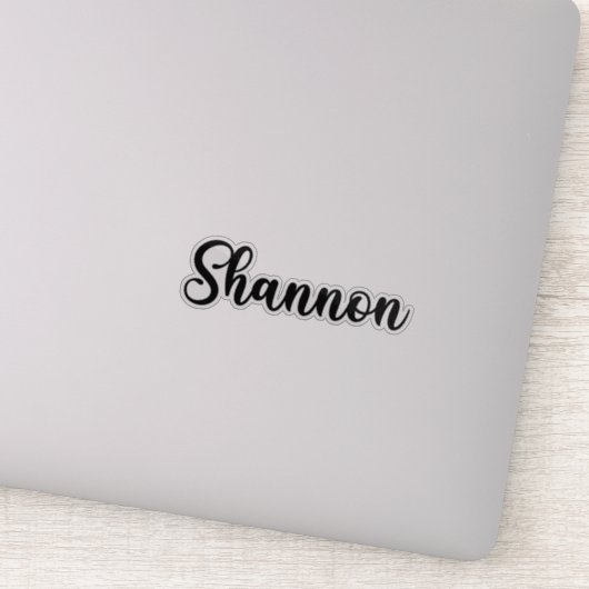 Shannon Naam - Handgeschreven kalligrafie Sticker (Detail)