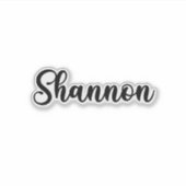 Shannon Naam - Handgeschreven kalligrafie Sticker (Voorkant)