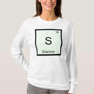 Shannon Name Chemistry Element Periodic Table T-shirt