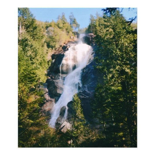 Shannon-watervallen, Squamish, Canada Foto Afdruk (Voorkant)