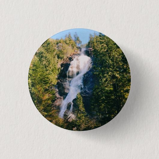 Shannon-watervallen, Squamish, Canada  Ronde Button 3,2 Cm (Voorkant)