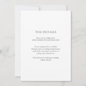 Shannon zwart en wit elegante bruiloft save the date (Achterkant)