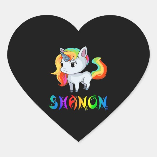 Shanon Unicorn Hart Sticker (Voorkant)