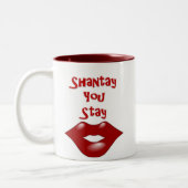 Shantay jij blijft / Sashay weg Tweekleurige Koffiemok (Links)