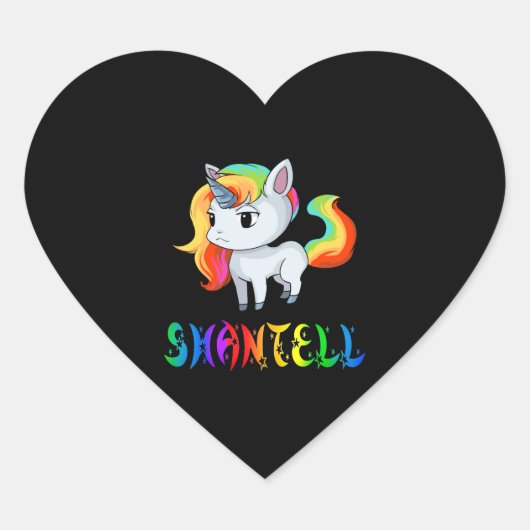 Shantell Unicorn Hart Sticker (Voorkant)