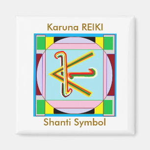 Shanti, d.w.z. vrede: Karuna Reiki symbool voor ge Magneet