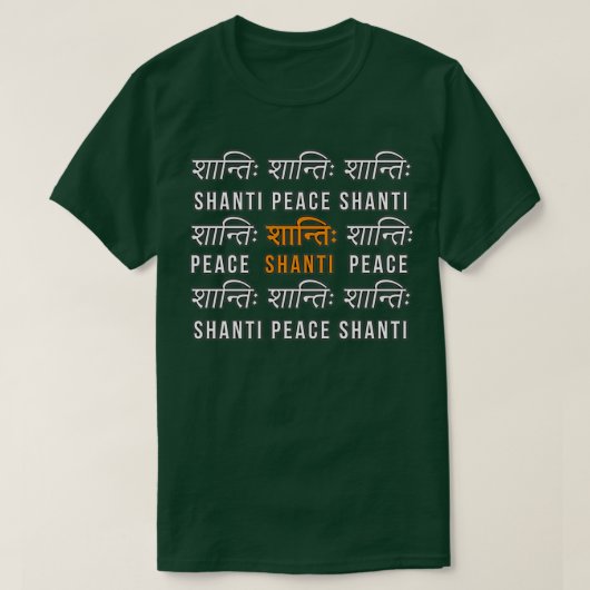 Shanti Hindi Sanskrit T-shirt (Design voorkant)