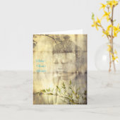 Shanti (Vrede) Boeddha Yoga Meditatie Notitiekaart (Gele Bloem)