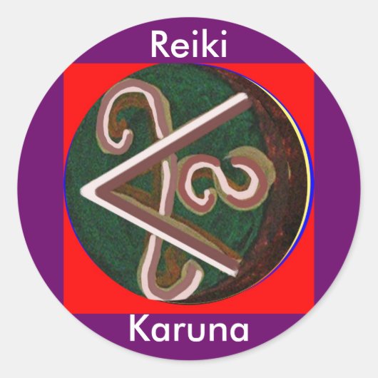 Shanti = Vrede Ronde Sticker (Voorkant)