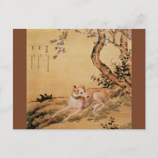 Shanxing Wolf ~睒星狼~Greyhound ~Giuseppe Castiglione Briefkaart