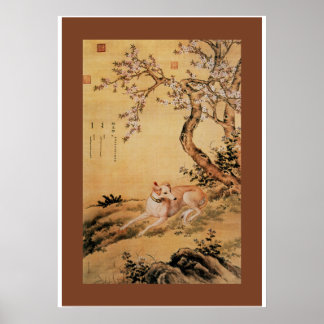Shanxing Wolf (睒 星 狼)~Greyhound Giuseppe Castiglio Poster