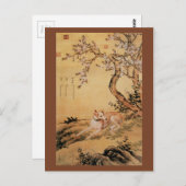 Shanxing Wolf ~睒 狼~Greyhound ~Giuseppe Castiglione Briefkaart (Voorkant / Achterkant)