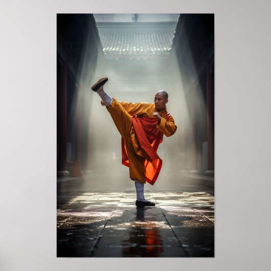 Shaolin Kung Fu krijger Poster (Voorkant)