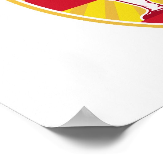 Shaolin Kung Fu Martial Arts Master Retro Poster (Hoek)