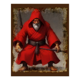 Shaolin Master Fantasy Kunst Perfect Poster