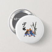 Shaolin Monks T-shirt  Ronde Button 5,7 Cm (Voorkant /achterkant)
