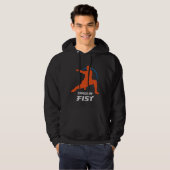 Shaolin Vuist Kung Fu Krijger Hoodie (Voorkant volledig)