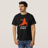 Shaolin Vuist Kung Fu Krijger T-shirt (Voorkant volledig)