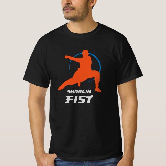 Shaolin Vuist Kung Fu Krijger T-shirt (Voorkant)