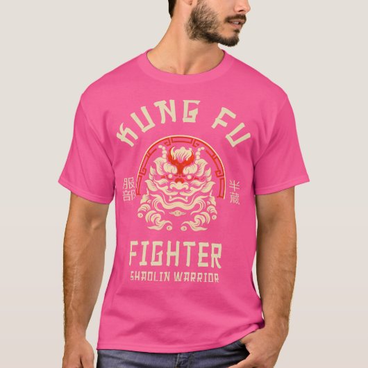 Shaolin Warrior Kung Fu Fighter T-shirt (Voorkant)