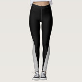 Shape & Curves Two Color Leggings - Zwart & Grijs (Voorkant)