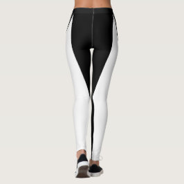 Shape & Curves Two Color Leggings - Zwart & Wit