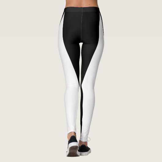 Shape & Curves Two Color Leggings - Zwart & Wit (Achterkant)