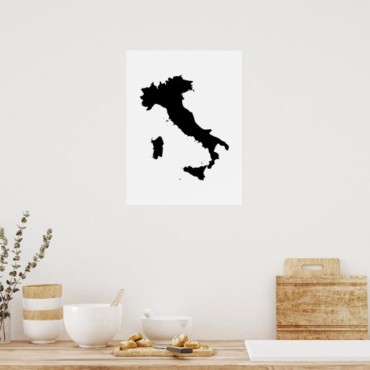 Shape of Italy Poster (Keuken)