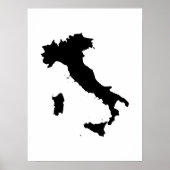 Shape of Italy Poster (Voorkant)