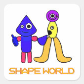 Shape World Vierkante Sticker (Voorkant)