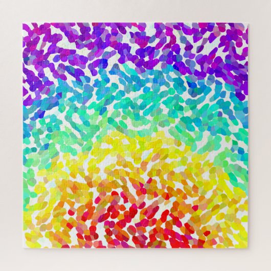 Shaped Rainbow Gradient Abstract kleurig Jigzaag P Legpuzzel (Verticaal)