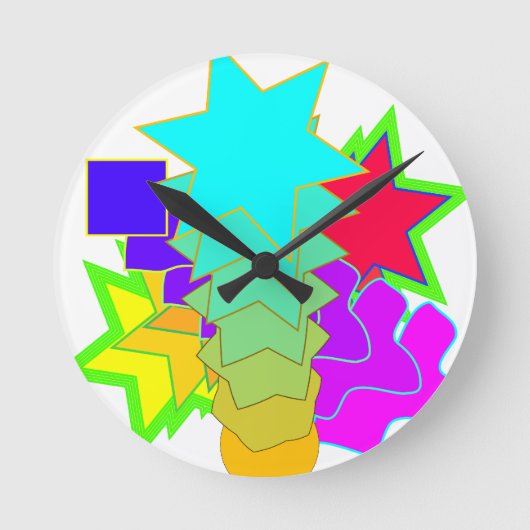 Shapes & Colors Clock Ronde Klok (Voorkant)