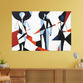 Shapes in Dialogue Canvas Afdruk (Insitu (Woonkamer))