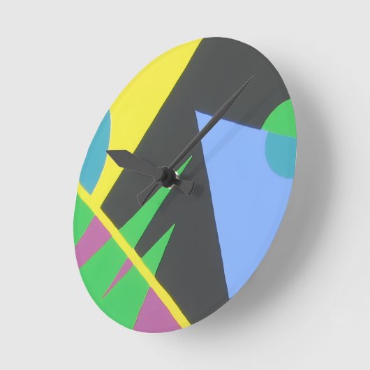 Shapes in the Dark Geometric Round Clock Ronde Klok (Hoek)