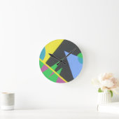 Shapes in the Dark Geometric Round Clock Ronde Klok (Huis)