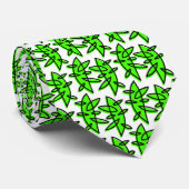 Shapes - Martian Grn en Black op Wt Stropdas (Opgerold)