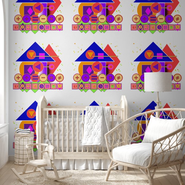Shapes Numbers Symbols Baby Kids Room  Behang (Kinderen)