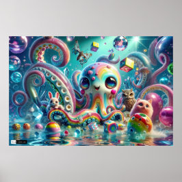 Shapeshifting Candyland Octopus Poster