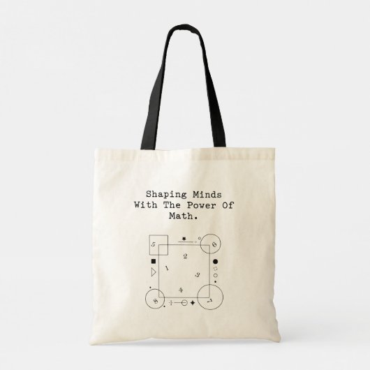 Shaping Minds Math Power | Inspiring Education Tote Bag (Achterkant)