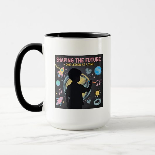 Shaping the Future Chalkboard Art Inspirational Mok (Links)