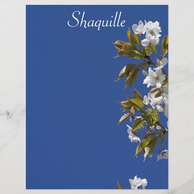 Shaquille Blossom Letterhead (Voorkant)