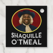 Shaquille Oatmeal Funny Meme Bedankjes Labels (Achterkant)