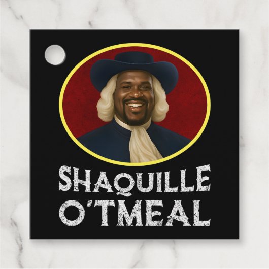 Shaquille Oatmeal Funny Meme Bedankjes Labels (Voorkant)