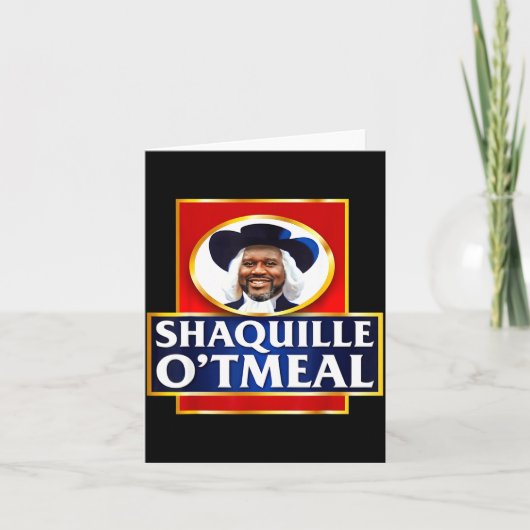 Shaquille Oatmeal Funny Meme Kaart (Voorkant)