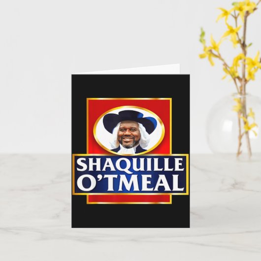 Shaquille Oatmeal Funny Meme Kaart (Gele Bloem)