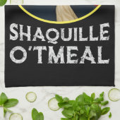 Shaquille Oatmeal Funny Meme Theedoek (Gevouwen)